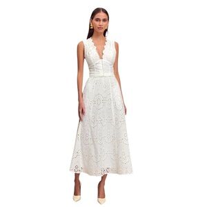 MESHKI NWT Arla
Broderie Midi Skirt & Matching Arla Top in Sz L